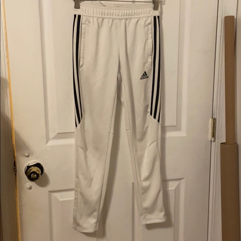 Adidas Youth Training Pants (White/black)